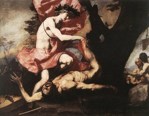 José de Ribera, „Apollo obdzierający Marsjasza ze skóry”, 1637